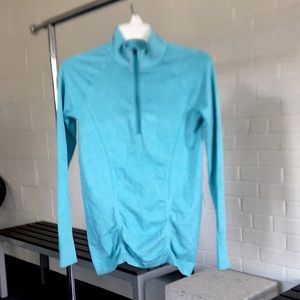 Athleta Fast Track 1/4 zip Running Top Sky Blue - Small 964083